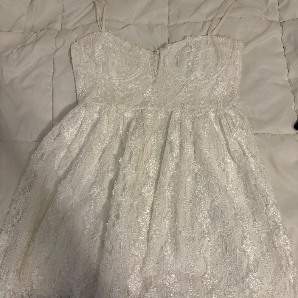 Blue Blush Cream Tiered Ruffled Sundress